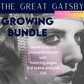Preview of The Great Gatsby Growing Bundle of Lessons Unit Digital Activity