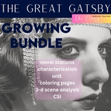 The Great Gatsby Growing Bundle of Lessons Unit Digital Activity