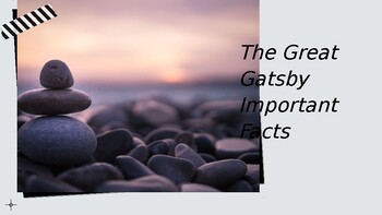 Preview of The Great Gatsby Important Facts PowerPoint - Chapters 1-9