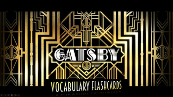 Preview of The Great Gatsby Digital Interactive Vocabulary Flashcard Template