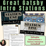 The Great Gatsby Interactive Intro Stations