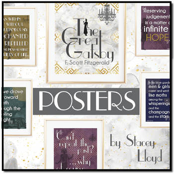 The Great Gatsby Key Quotes Posters By Stacey Lloyd Tpt