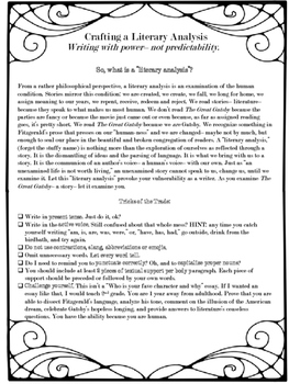 the great gatsby literary analysis pdf