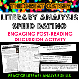 The Great Gatsby Literary Analysis Speed Dating Discussion