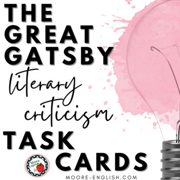 Preview of The Great Gatsby Literary Criticism Activities and Games / Google Ready