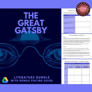 Preview of The Great Gatsby | Literature Bundle (Slides, Essay, Guides, + Worksheets)