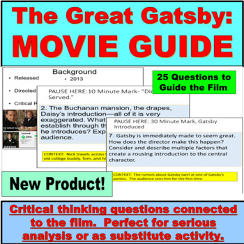 Preview of The Great Gatsby Movie Guide