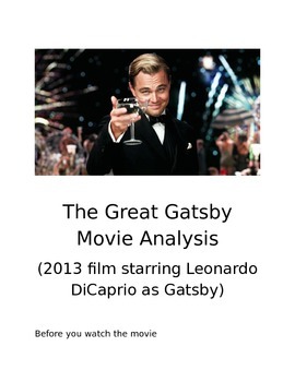 Preview of The Great Gatsby Movie Learning Guide - (2013 film)