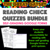 The Great Gatsby - Multiple Choice Reading Check Quizzes BUNDLE