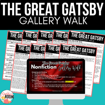 Preview of The Great Gatsby Nonfiction Gallery Walk 
