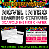 The Great Gatsby Novel Introduction Learning Stations: Pre