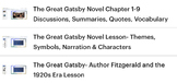 The Great Gatsby Novel Unit Bundle (DETAILED, READY TO USE)