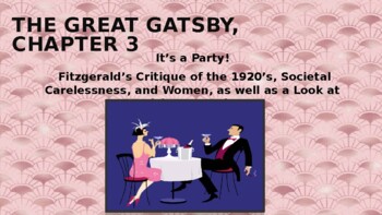 Preview of The Great Gatsby, Powerpoint Discussion Lecture, Chapter 3