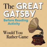 The Great Gatsby Pre-Reading Activities — Before Reading: 