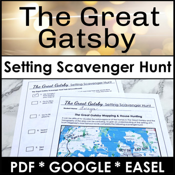 Preview of The Great Gatsby Pre Reading Activity - House Hunting & Setting Scavenger Hunt