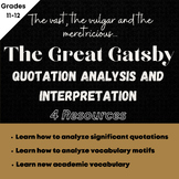 The Great Gatsby QUOTATION ANALYSIS AND CRITICAL INTERPRET