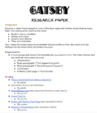 The Great Gatsby Research Paper (various products included)