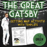 The Great Gatsby Setting Map Project - Includes Worksheet,