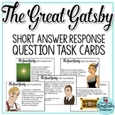 The Great Gatsby Short Response Questions and Task Cards
