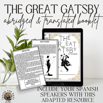 Preview of The Great Gatsby: ELL ELD ESL Abridged Summaries and Translation Booklet (PDF)
