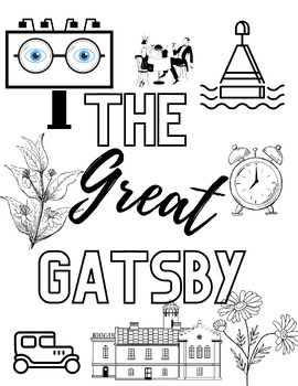 Preview of The Great Gatsby Symbolism Coloring Page