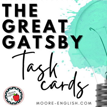 Preview of The Great Gatsby Task Card (36 cards) / Google Slides + PDF 