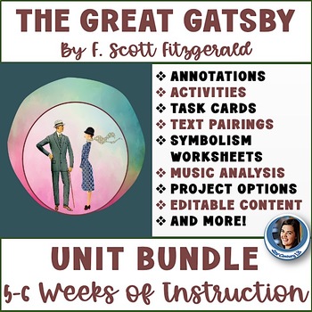 Preview of The Great Gatsby Unit Bundle - A Complete AP Language & Composition Unit