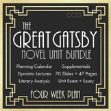 Great Gatsby Unit Plan, FOUR FULL WEEKS of Dynamic Lessons