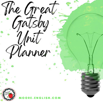 Preview of The Great Gatsby Unit Planner / Pacing Guide Freebie