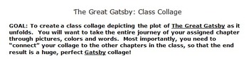 Preview of The Great Gatsby Whole Class Collage Project