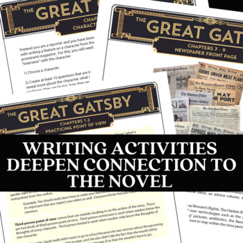 the great gatsby writing assignments
