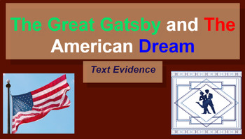 Preview of The Great Gatsby and The American Dream