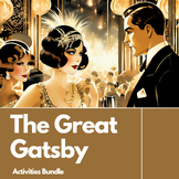 The Great Gatsby by F. Scott Fitzgerald Growing Activities Bundle