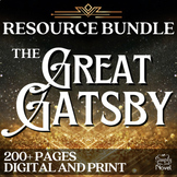 The Great Gatsby 200+ page Novel Study Resource BUNDLE - P