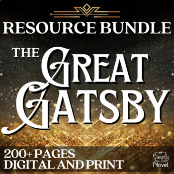 Preview of The Great Gatsby 200+ page Novel Study Resource BUNDLE - Print & Digital
