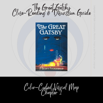 Preview of The Great Gatsby_Chapter 2_Visual Map_Close-Reading and Discussion Guide