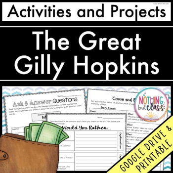 Preview of The Great Gilly Hopkins | Activities and Projects