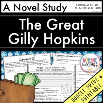 Preview of The Great Gilly Hopkins Novel Study | Comprehension with Vocabulary and Tests