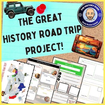 Preview of The Great History Road Trip Project! Editable and Great For the End of the Year!