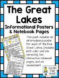 The Great Lakes ~ Set of 5 Informational Posters, Notebook
