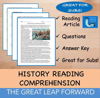 Preview of The Great Leap Forward - Reading Comprehension Passage & Questions