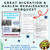 The Great Migration & Harlem Renaissance Webquest
