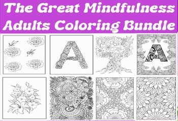 Flowers Coloring Pages For Adults. Stress Relief Coloring Book For