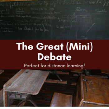 Preview of The Great (Mini) Debate Distance Learning Project & Rubric