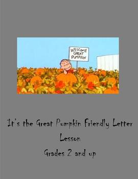 Preview of The Great Pumpkin Friendly Letter Writing Lesson