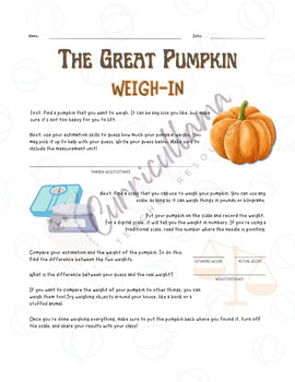 Preview of The Great Pumpkin Weigh-In