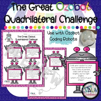 Preview of Quadrilateral Worksheet: The Great Quadrilateral Ozobot Challenge