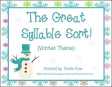 The Great Syllable Sort - Syllabication Patterns (Winter Theme)