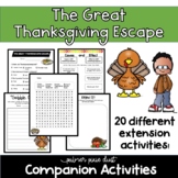The Great Thanksgiving Escape Book Companion Activities