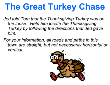 Preview of Thanksgiving:  The Great Turkey Chase: Midpoints, Parallel & Perpendicular Lines